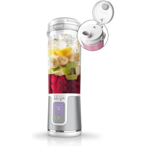 Ninja BC151CR Blast Portable Blender, Cordless, 18oz. Vessel, Personal Blender-for Shakes & Smoothies, BPA Free, Leakproof-Lid & Sip Spout, USB-C Rechargeable, Dishwasher Safe Parts, Cranberry Red(White)