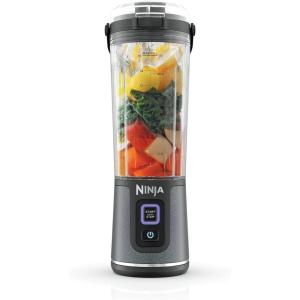 Ninja BC151CR Blast Portable Blender, Cordless, 18oz. Vessel, Personal Blender-for Shakes & Smoothies, BPA Free, Leakproof-Lid & Sip Spout, USB-C Rechargeable, Dishwasher Safe Parts, Cranberry Red(Black Glitter)