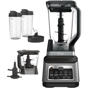 Ninja BN801 Professional Plus Kitchen System with Auto IQ, 1400 Wp – Gray (Renewed)