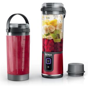 Ninja Blast Portable Blender & Accessories, Cordless, 18oz. Vessel, Personal Blender for Shakes & Smoothies, Leakproof Lid & Sip Spout, USB-C Cord, Dishwasher Safe Parts, BPA Free, Grey, CL155AGY(Blender + 2 Vessels – Red)