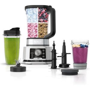 Ninja Blender For Kitchen | Food Processor Combo System | Smoothie Maker & Nutrient Extractor | 6 Functions for Bowls, Spreads, Dough, Shakes | 72-oz. Pitcher & To-Go Cups | Silver | SS351(1600 Peak Watts)