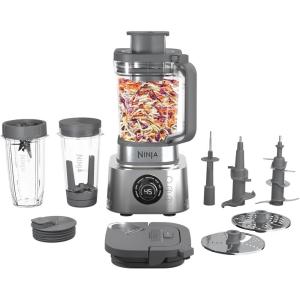 Ninja Blender & Food Processor Combo, Foodi Power Blender System for Smoothies, Bowls, Spreads & Shakes, 6 Functions, 72-oz Pitcher, To-Go Cups, Silver, SS401(1600 Peak Watts)