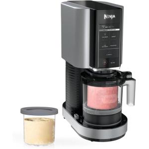 Ninja CREAMi Ice Cream Maker 5 One-Touch Programs with Two 16oz. Pints with Storage Lids NC300