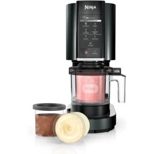 Ninja CREAMi Ice Cream, Sorbet, Milkshake Maker + 3 CREAMi Pints, Black