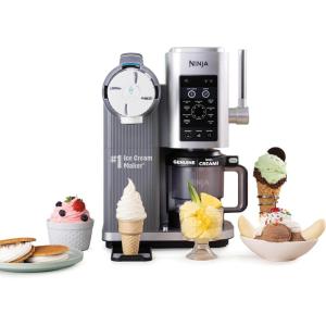 Ninja CREAMi Scoop & Swirl Ice Cream and Soft Serve Maker, Sorbet, Milkshake, Frozen Yogurt, Low Calories Program & More, 13-in-1, Soft Serve Handle & (2) CREAMi 2-in-1 16oz Pints, NC701(Ninja Swirl by CREAMi)
