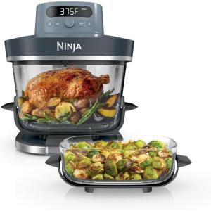 Ninja Crispi Pro 6-in-1 Glass Air Fryer | 6qt & 2.5qt Glass Containers with Storage Lids | Non-Toxic | Meal Prep, Microwave, Freezer & Dishwasher Safe | Air Fry, Bake & More | Ash Grey | AS101DG(Cyberspace)