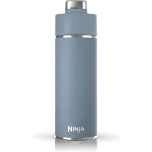 Ninja DW2401BL Thirsti 24oz Travel Water Bottle, For Carbonated Sparkling Drinks, Colder and Fizzier Longer, Leak Proof, 24 Hrs Cold, Dishwasher Safe, Stainless Steel Insulated Tumbler, Storm Blue(Blue)