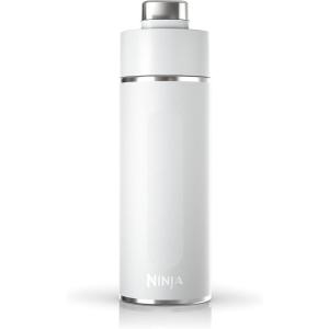 Ninja DW2401MT Thirsti 24oz Travel Water Bottle, For Carbonated Sparkling Drinks, Colder and Fizzier Longer, Leak Proof, 24 Hrs Cold, Dishwasher Safe, Stainless Steel Insulated Tumbler, Seafoam Blue(White)