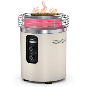 Ninja |Fireside360™ | Outdoor Heater & Fire Pit| 3 Modes: Flame, Heat, Flame & Heat| Portable for Patio, Deck, Camping, Beach | Easy Control Flames & Heat| Push to Start Ignition| Stone | OF101ST(Stone)
