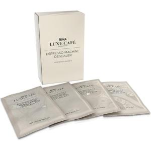 Ninja Luxe Café Espresso Machine Descaler 4-Pack, Espresso & Coffee Machine Cleaner, Descale Powder, XSKDSCLSOL4PK