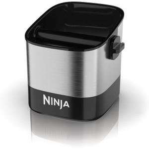 Ninja Luxe Café Knock Box, Accessories for Espresso Machine, Easy & Mess-Free Puck Disposal, Coffee & Espresso Grounds, Non-slip Base, Removable Bar, Holds 10 Double Shot Pucks, XSKKNOCKBOX