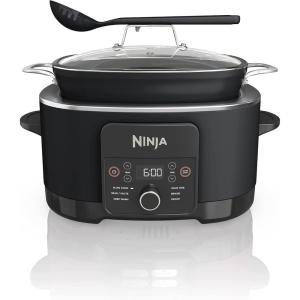 Ninja MC1001 Foodi PossibleCooker PRO 8.5 Quart Multi-Cooker, with 8-in-1 Slow Cooker, Dutch Oven, Steamer, Glass Lid Integrated Spoon, Nonstick, Oven Safe Pot to 500°F, Sea Salt Gray(Black)