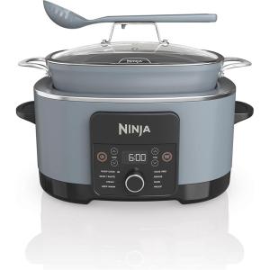 Ninja MC1001 Foodi PossibleCooker PRO 8.5 Quart Multi-Cooker, with 8-in-1 Slow Cooker, Dutch Oven, Steamer, Glass Lid Integrated Spoon, Nonstick, Oven Safe Pot to 500°F, Sea Salt Gray(Sea Salt Gray)