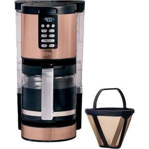 Ninja Programmable XL 14-Cup Coffee Maker PRO with Permanent Filter, 2 Brew Styles Classic & Rich, Delay Brew, Freshness Timer & Keep Warm, Dishwasher Safe, Copper, DCM201CP(Copper)