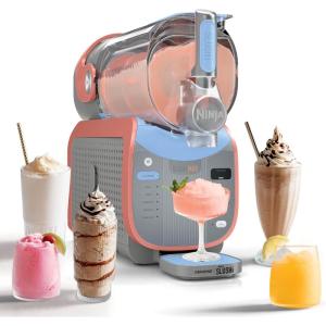 Ninja SLUSHi Max | XXL Smart Frozen Drink Maker | Exclusive Smart Technology | Party-Sized 150oz Capacity | No Ice Needed | 6 Programs | Perfect Temp & Texture up to 12 hours | Peach | FS605(Blue & Peach)