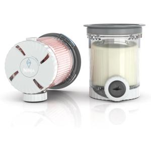 Ninja Swirl by CREAMi Pints and Lids – 2 Pack, Compatible with NC700 Series Ninja Swirl Ice Cream & Soft Serve Makers, BPA-Free & Dishwasher Safe, Grey Lids, XSK7PNTLD2