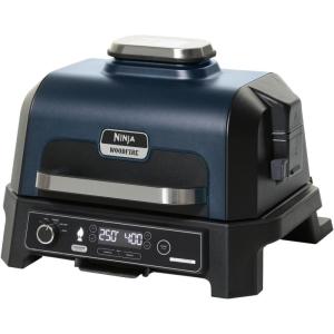 Ninja Woodfire ProXL Outdoor Grill & Smoker, Thermometer, 4-in-1 Master Grill, BBQ Smoker, Outdoor Air Fryer, Bake, Portable, Electric Grill (Renewed) (Navy)