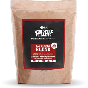 Ninja XSKOP2RL Woodfire Pellets, All Purpose Blend 2-lb Bag, up to 20 Cooking Sessions, 100% Real Wood Pellets, Only Compatible with Ninja Woodfire Grills & Ovens, All Purpose Blend(All Purpose Blend)