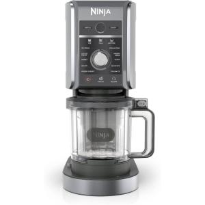 (Refurbished) Ninja NC501 CREAMi Deluxe 11-in-1 Ice Cream & Frozen Treat Maker with 2 XL Family Size Pint Containers, Dark Silver(Silver)