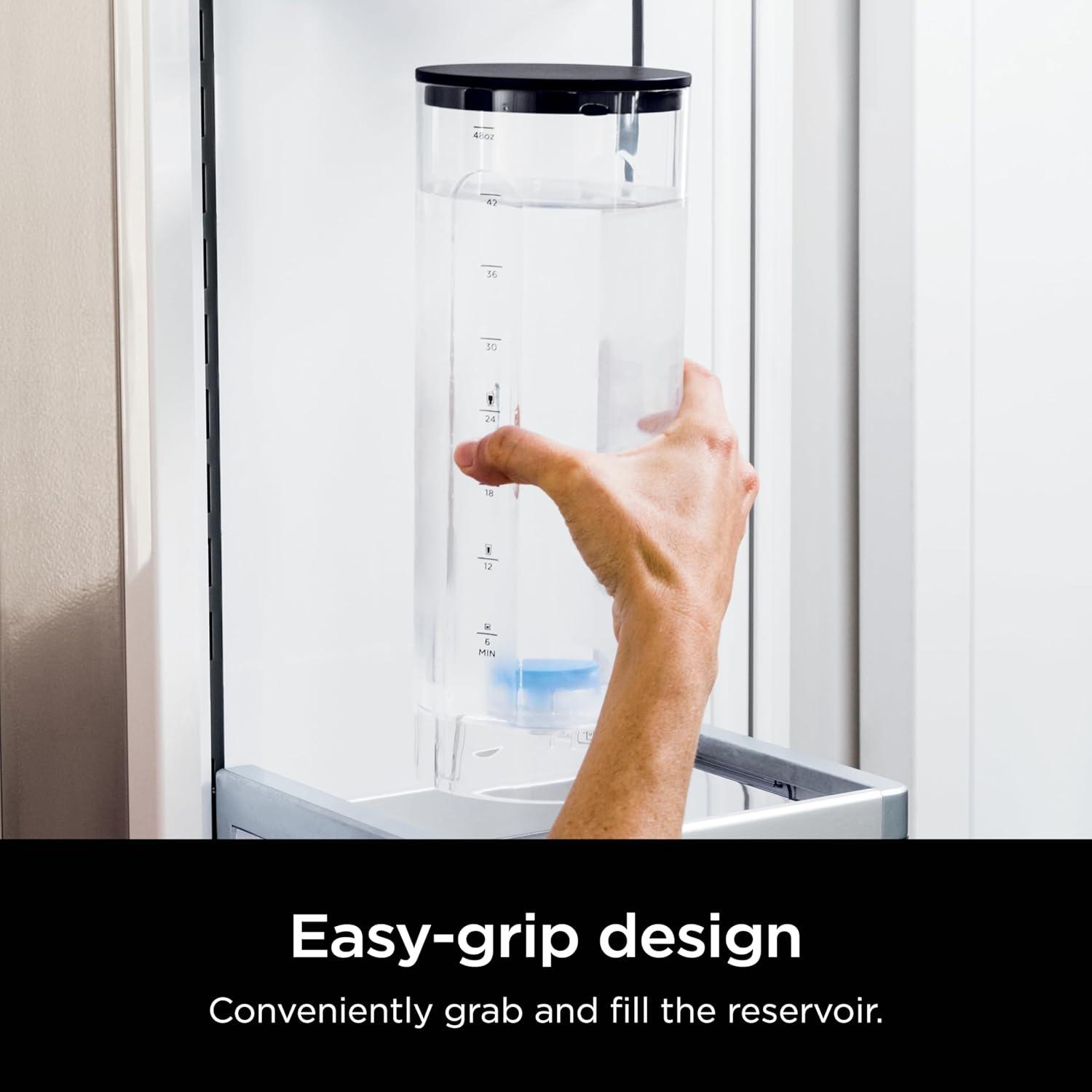 imageNinja WCX01WR Thirsti 48oz Removable Water Reservoir Black Only Compatible with the Thirsti Drink System WC1001 Clear