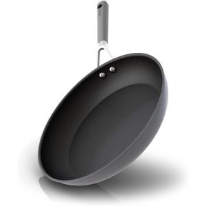 Ninja CW60030 NeverStick Comfort Grip 12″ Fry Pan, Nonstick, Durable, Scratch Resistant, Dishwasher Safe, Oven Safe to 400°F, Silicone Handles, Grey(12” Fry Pan)