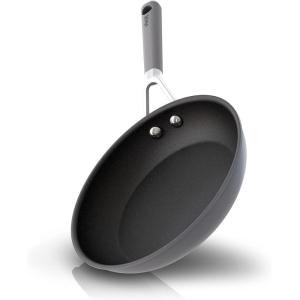 Ninja CW60030 NeverStick Comfort Grip 12″ Fry Pan, Nonstick, Durable, Scratch Resistant, Dishwasher Safe, Oven Safe to 400°F, Silicone Handles, Grey(8” Fry Pan)