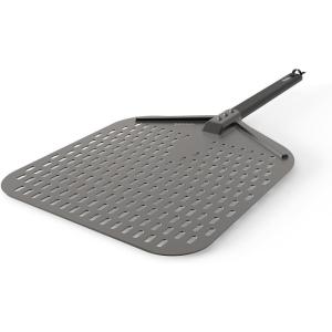Ninja FlexFlame Upgrades 16” Perforated Pizza Peel, Lightweight, Durable Aluminum, Heat-Safe up to 600F, XL Surface, XSKXLPIZAPEL
