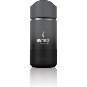 Ninja, Travel Mug, Sip Perfect 16oz, Brings Hot Drinks to Sippable Temperature in Minutes, Stainless Steel, Leak Proof, Dishwasher Safe, Metal Insulated Tumbler, Onyx Black, DW1603BK(Black)