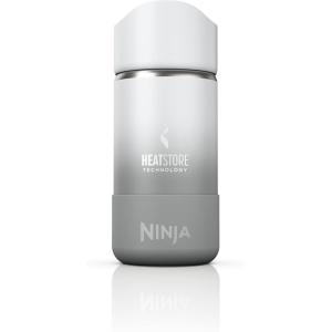 Ninja, Travel Mug, Sip Perfect 16oz, Brings Hot Drinks to Sippable Temperature in Minutes, Stainless Steel, Leak Proof, Dishwasher Safe, Metal Insulated Tumbler, Onyx Black, DW1603BK(White)