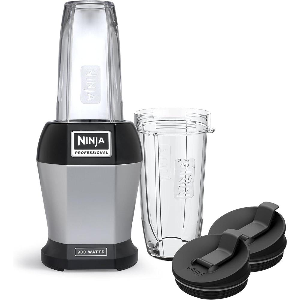 imageNinja BL450C Nutri Pro Personal Blender For Juices Shakes ampamp Smoothies 18 and 24 Oz cups BlackSilver 900W Canadian Version