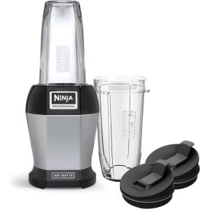 Ninja BL450C, Nutri Pro Personal Blender For Juices, Shakes & Smoothies, 18 and 24 Oz cups, Black/Silver, 900W (Canadian Version)