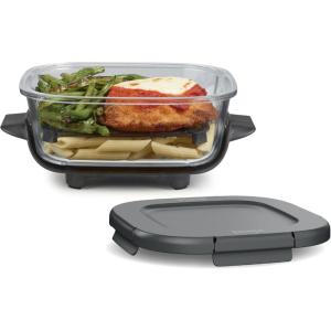 Ninja 4-QT CleanCrisp™ Glassware Container with Storage lid, Compatible Crispi Portable Cooking System, Microwave, Freezer & Dishwasher Safe, PFAS & PTFE Free Glass, XSKSFN4QT(6 Cup)