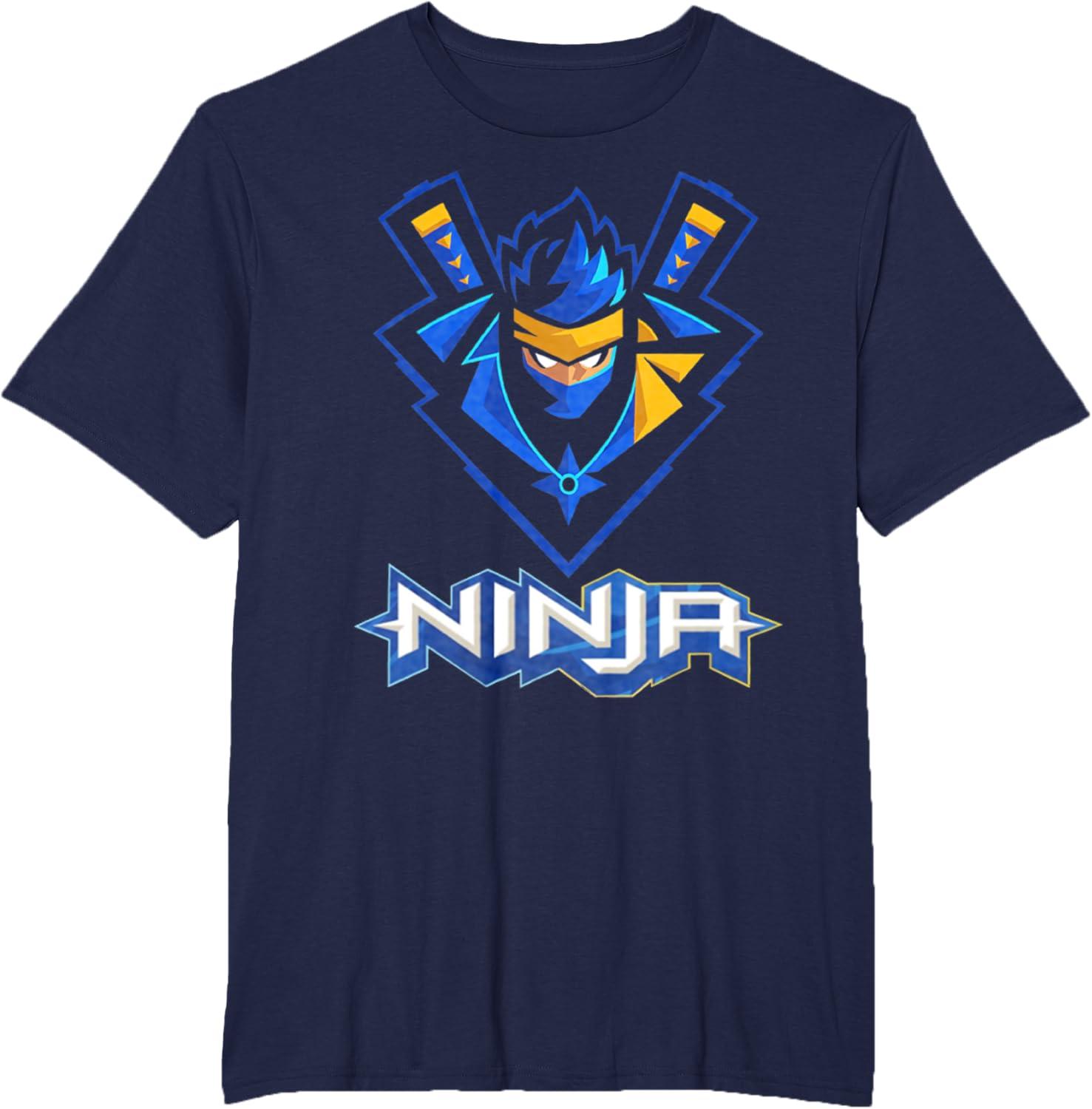 imageReas Ninja logo ninja for Fans of the Ninja Lovers TShirtNavy Blue