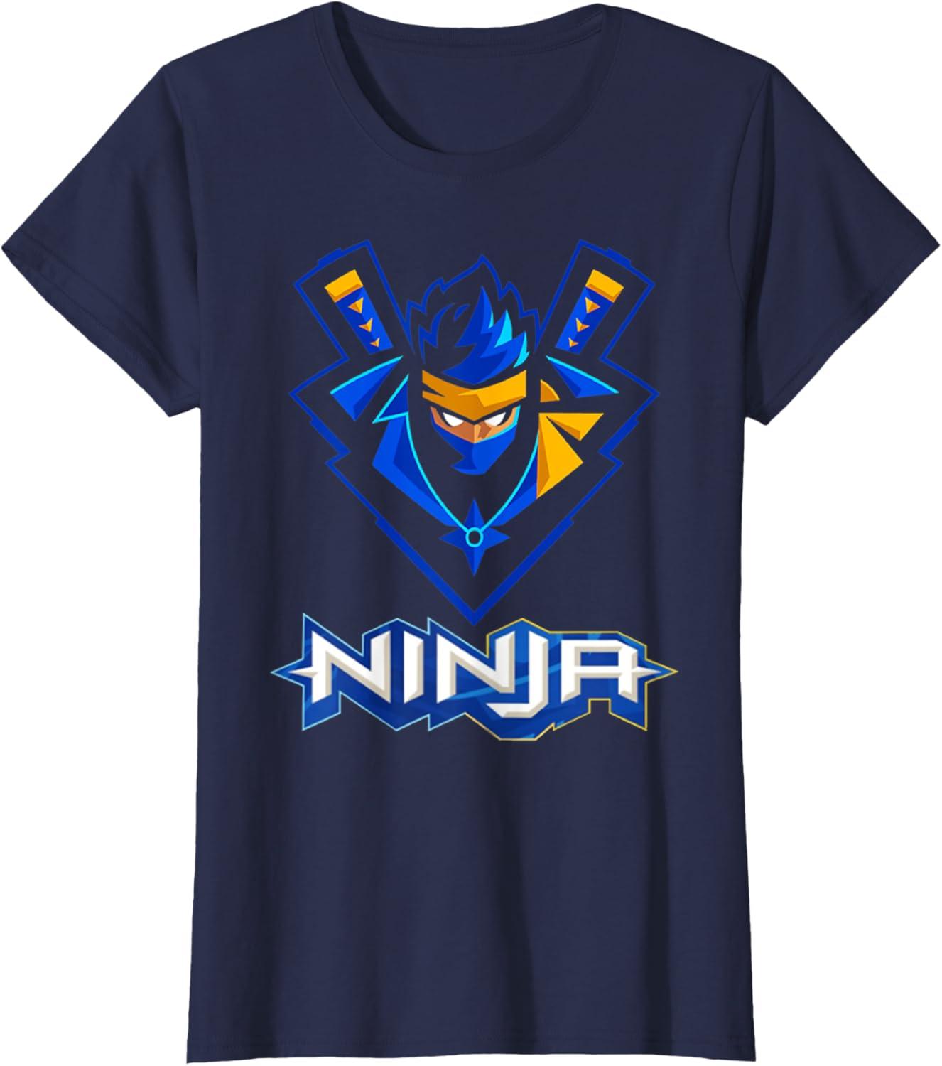 imageReas Ninja logo ninja for Fans of the Ninja Lovers TShirtNavy Blue