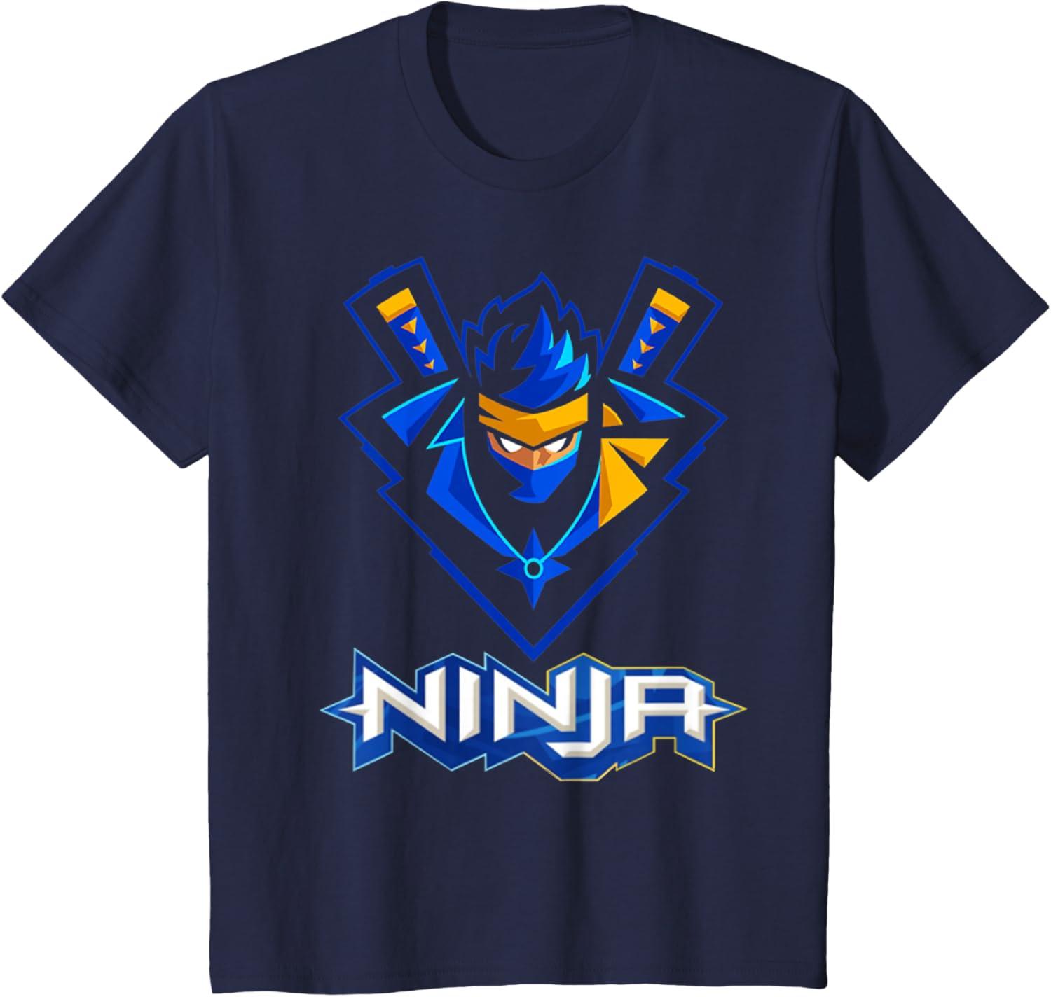 imageReas Ninja logo ninja for Fans of the Ninja Lovers TShirtNavy Blue