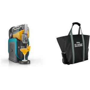 Ninja SLUSHi Professional Frozen Drink Maker + Ninja SLUSHi Travel Party Tote with RapidChill Technology, 88 oz. Frozen Drink & Slushie Machine, 2 Programs, Frozen Margaritas, Premium Accents, Teal