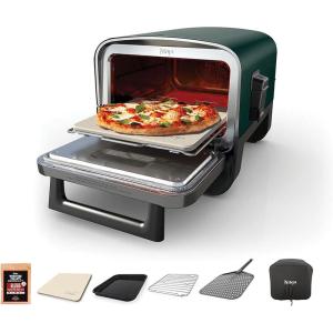 Ninja Woodfire 8-in-1 Outdoor Smoker Pizza Oven with 5 Pizza Settings, Green
