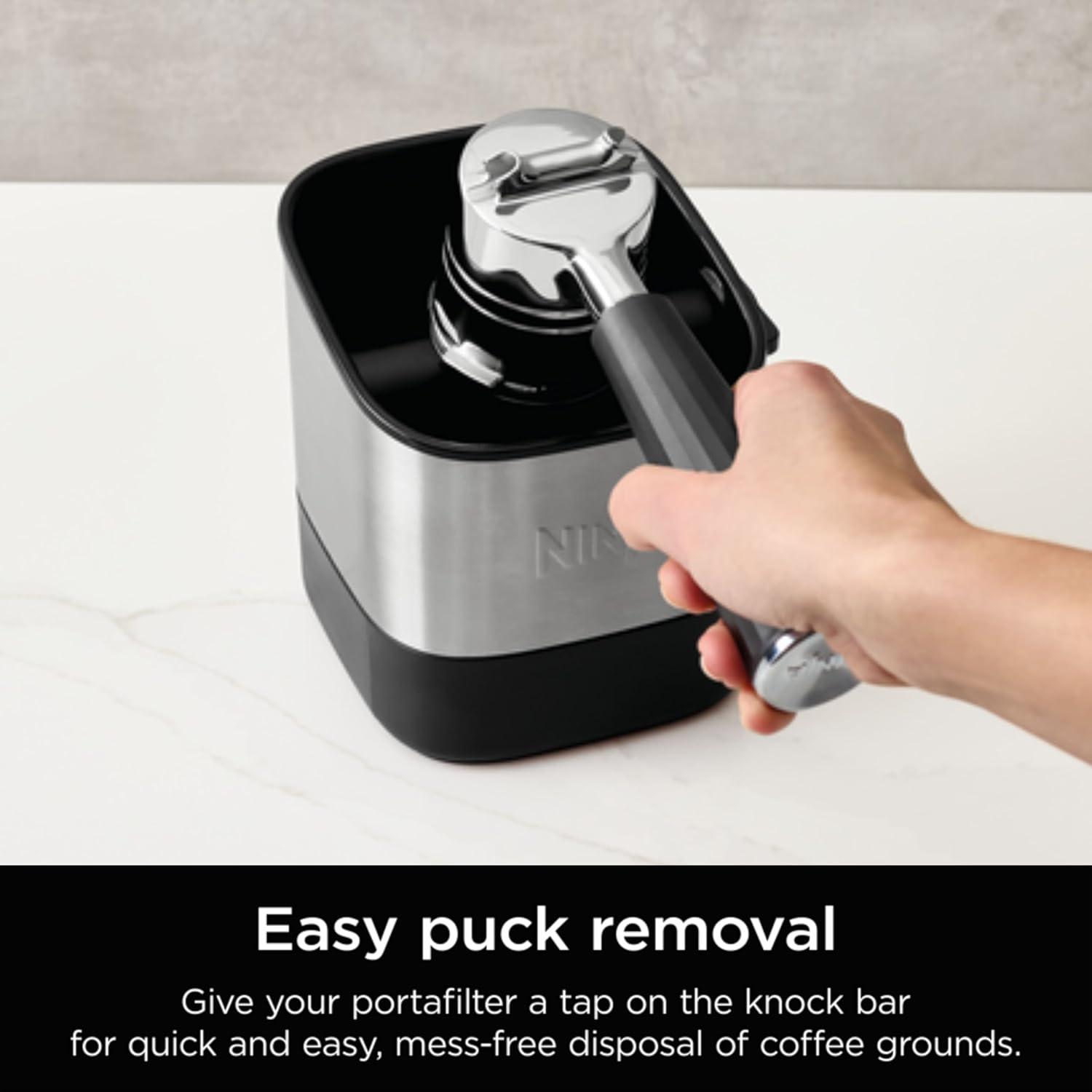 imageNinja Luxe Cafe Premier Series Espresso Machine Drip Coffee Rapid Cold Brew Integrated Grinder HandsFree Frother with Knock Box Water Filter Cleaning Tablets Descaler ES601AMZ