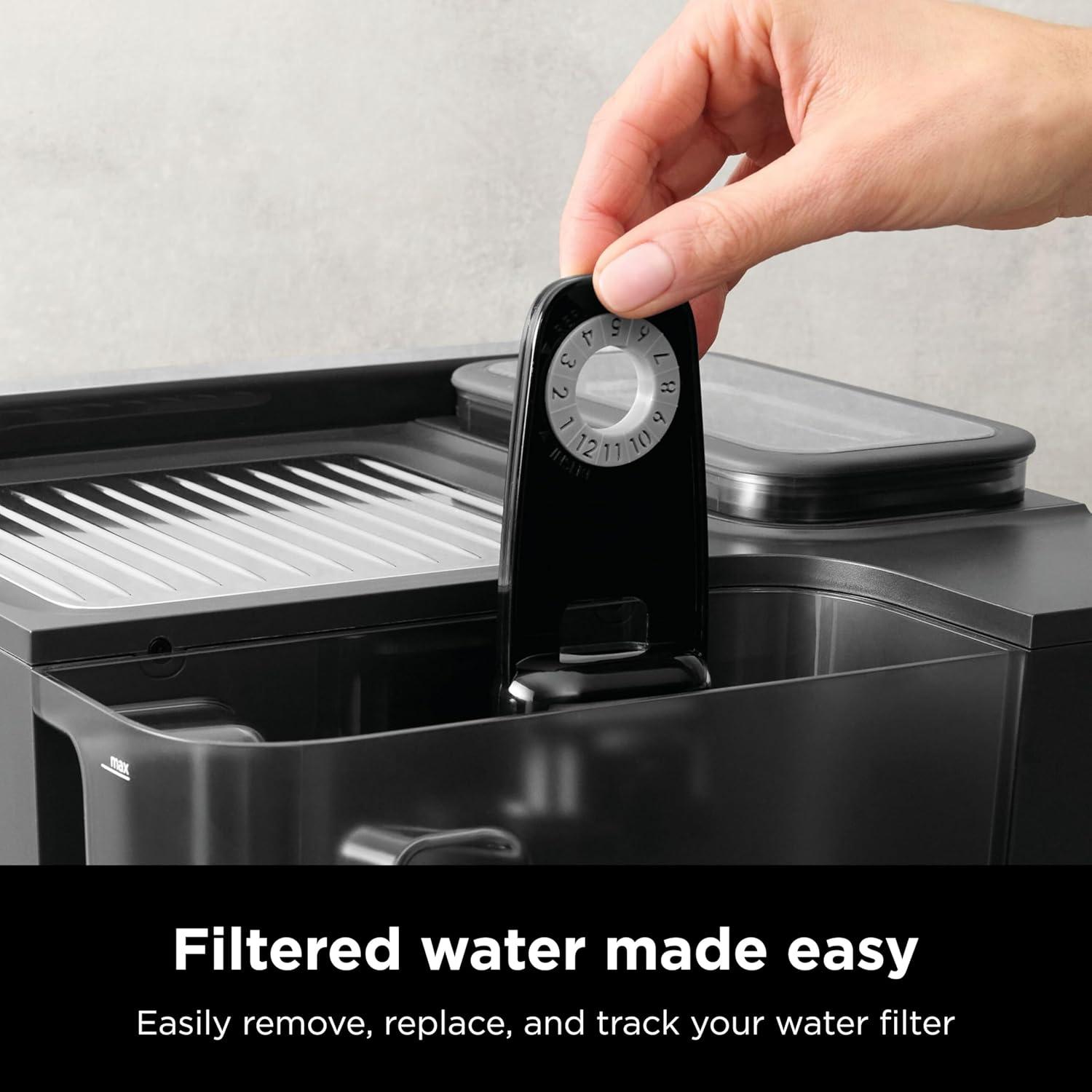 imageNinja Luxe Cafe Premier Series Espresso Machine Drip Coffee Rapid Cold Brew Integrated Grinder HandsFree Frother with Knock Box Water Filter Cleaning Tablets Descaler ES601AMZ