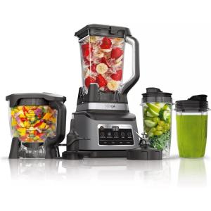 Ninja R-BN803TGT Professional Plus Kitchen Blender System and 8-Cup Food Processor with Auto-iQ, Black – Certified Refurbished