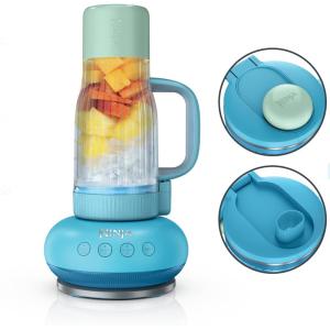 Ninja Blendboss™ | Personal Blender for Smoothies & Frozen Drinks | 26oz Travel Tumbler with LeakProof Lid, Chug Spout & Detachable Straw | Auto-iQ Technology | Blue Raspberry | DB351BL(Blue Raspberry)