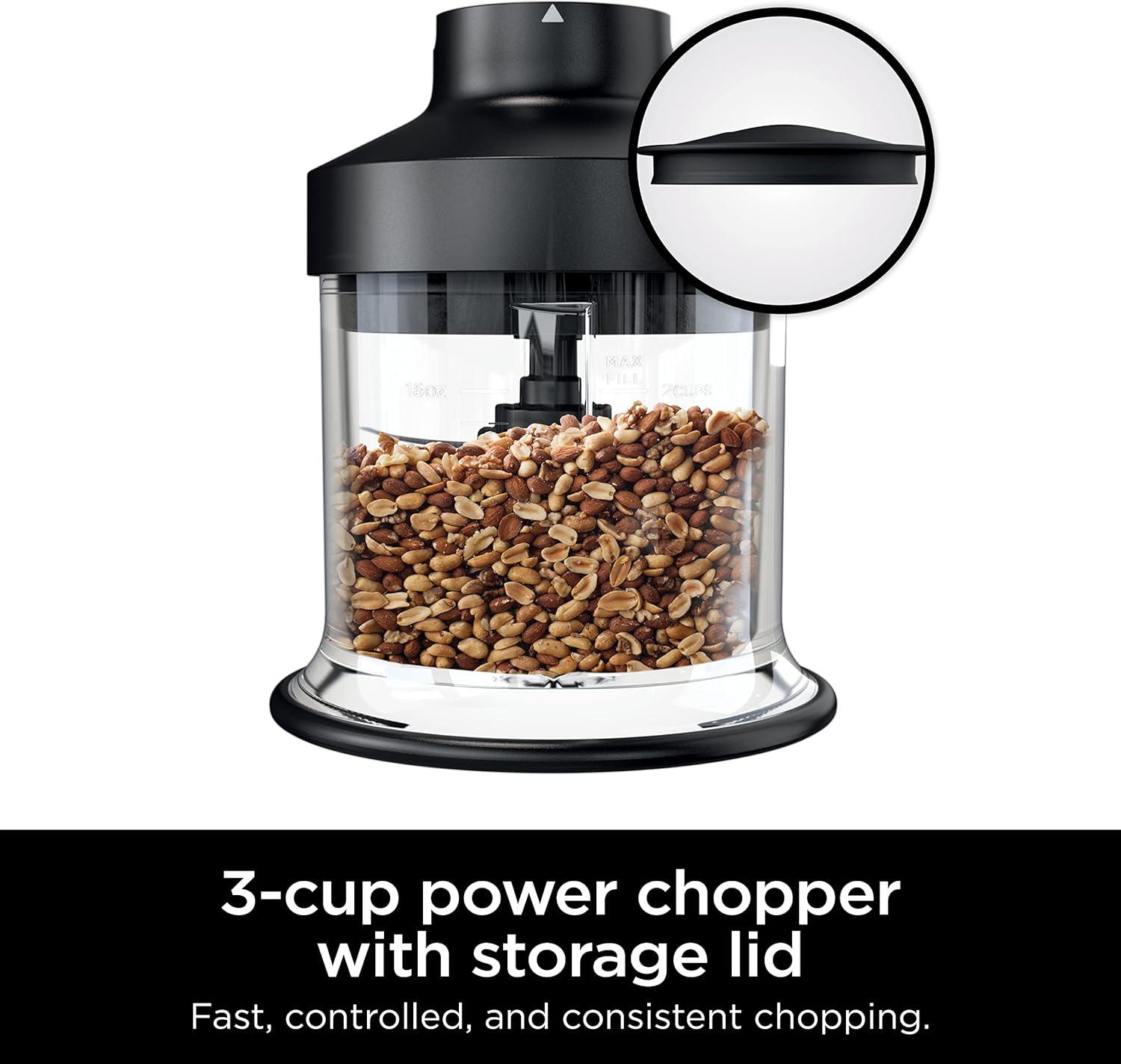imageNinja XSKKITCHPR Foodi Power Chopper 3Cup Food Processor Bowl for Ninja Power Mixer System CI100 Series Black