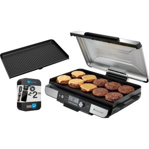 Ninja GX101 Sizzle Pro XL 20-Inch Indoor Griddle + Grill Silver (Renewed) Bundle with 2 YR CPS Enhanced Protection Pack
