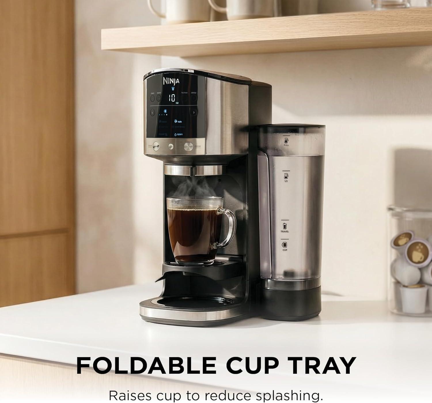 imageNinja DualBrew Coffee Maker Brew Coffee Grounds amp Pods Brew Classic Rich Over Ice amp Cold Brew Brew SingleServe Cup to Full 12Cup Carafe Stainless Steel GP161