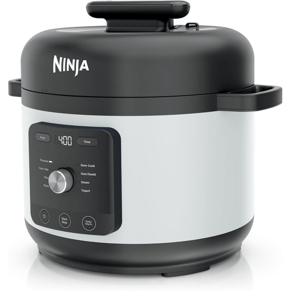 imageNinja HyperHeat 9in1 65qt Pressure Cooker  Steams Slow Cooks Sears Sauts Sous Vide Yogurt amp More  With SimpliServe Pot  Powerful 1200Watt  Blue Macaron  PC201White