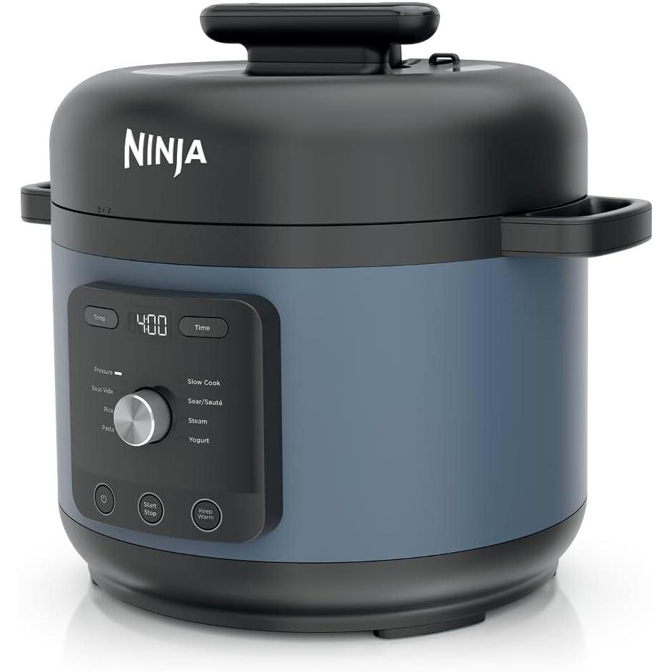 imageNinja HyperHeat 9in1 65qt Pressure Cooker  Steams Slow Cooks Sears Sauts Sous Vide Yogurt amp More  With SimpliServe Pot  Powerful 1200Watt  Blue Macaron  PC201Blue Macaron