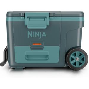 Ninja FrostVault | 65qt Wheeled Cooler with Cold Dry Zone | Integrated Fridge-Temp Dry Storage Drawer | Premium Heavy-Duty Insulated Cooler | Keeps Ice Cold for Days | True Red | FB265RD1(Halocline Green)