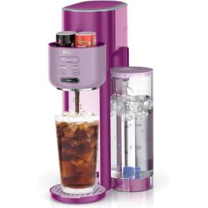 Ninja Thirsti Ultimate Drink System | Still or Sparkling Soda Maker | Create fountain-fresh drinks with 20+ zero or low-calorie flavors | Customize your fizz and flavor | Cyberspace | WC3001BL2(Pink)